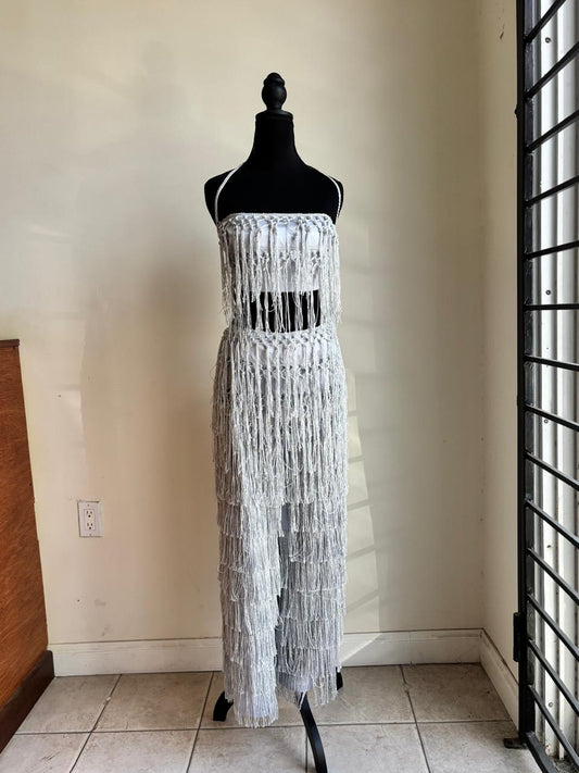 City lights silver Fringe Set