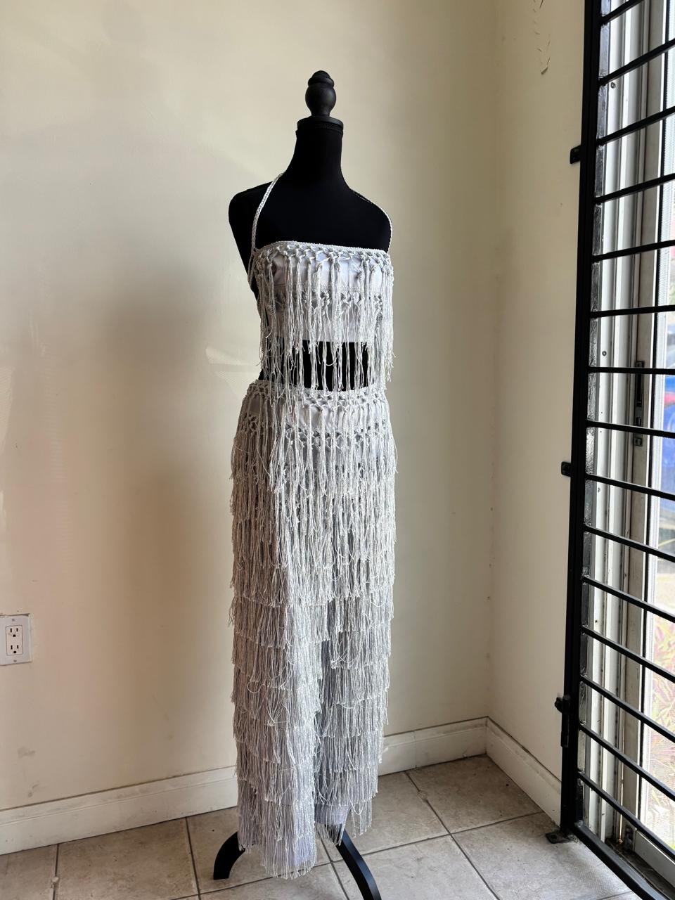 City lights silver Fringe Set