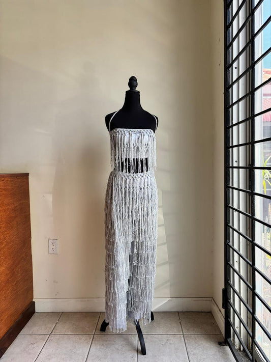 City lights silver Fringe Set